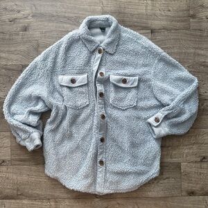 wild fable button down sherpa